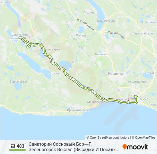 483 Bus Line Map
