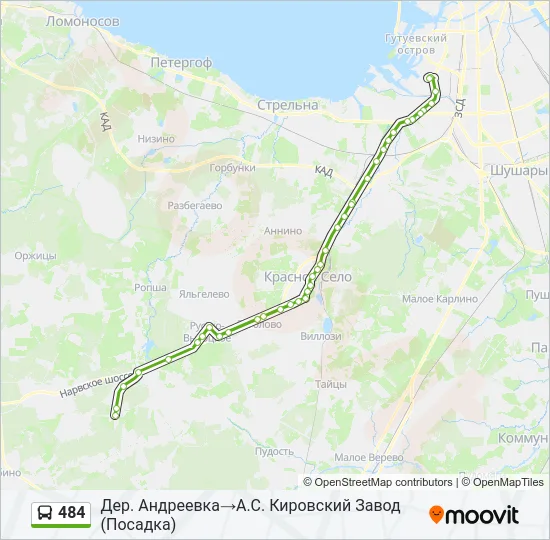 484: карта маршрута