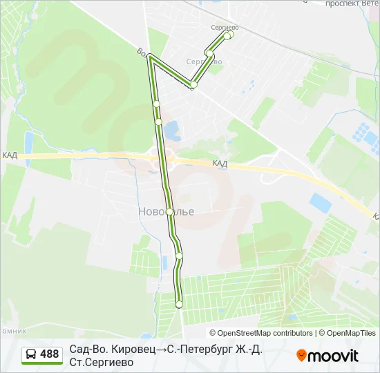488 Bus Line Map