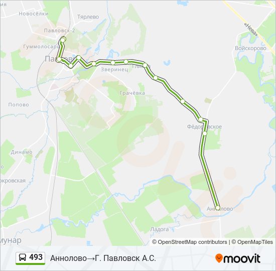 Маршрут автобуса 493 санкт петербург на карте с остановками