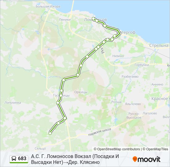 683 Bus Line Map