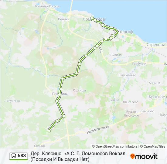 683 Bus Line Map