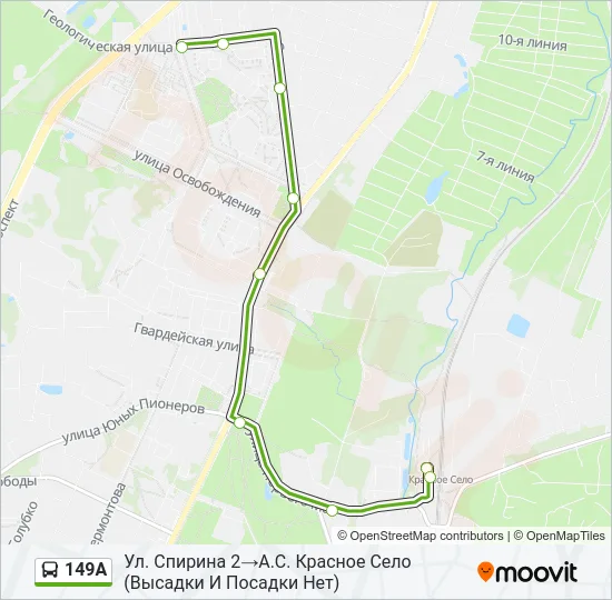 149А Bus Line Map