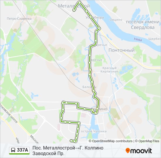 337А bus Line Map