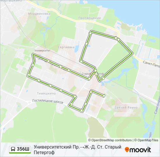 356Ш Bus Line Map