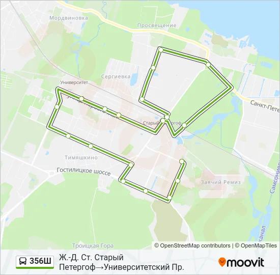 356Ш Bus Line Map