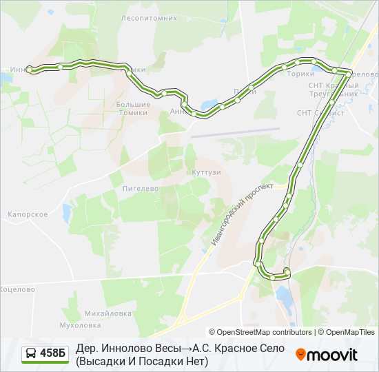 458Б bus Line Map