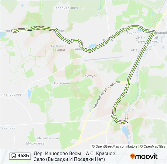 458Б Bus Line Map