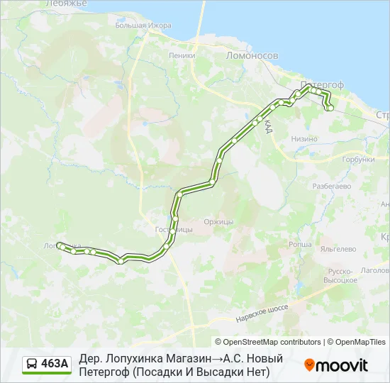 463А Bus Line Map