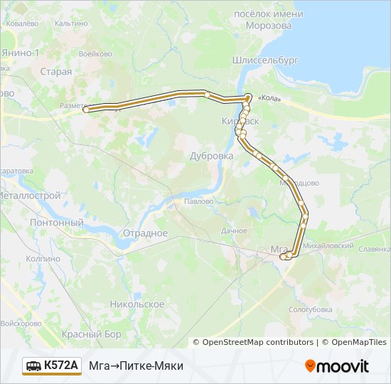 572а расписание от мги. Санкт Петербург Мга остановки. 572а расписание. Мга на карте.