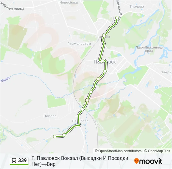 339 Bus Line Map