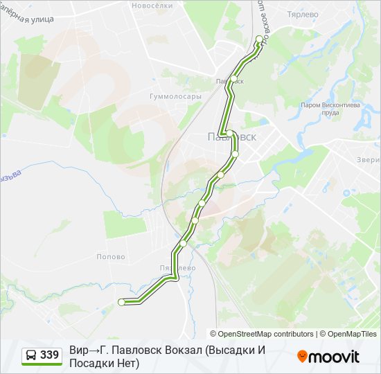 339 bus Line Map