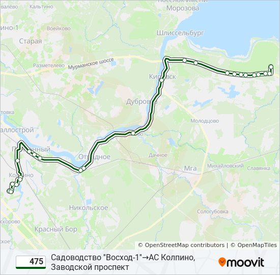 Расписание 469 автобуса москва. 475 Автобус маршрут. Колпино заводской проспект 1 на карте. Карта Садоводство Восход Старая. Маршрут 475 автобуса Колпино-Синявино на карте.