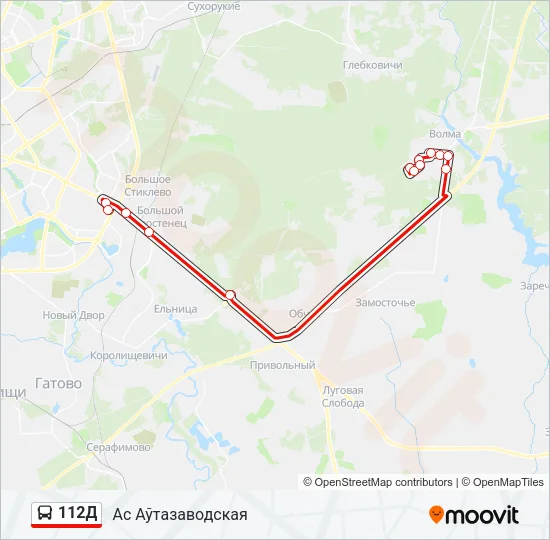 112Д Bus Line Map