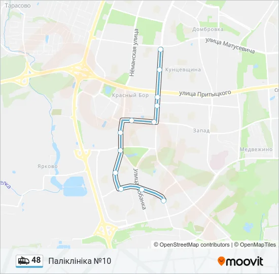 48 Trolleybus Line Map
