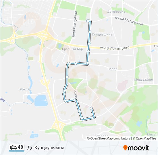 Троллейбус 48: карта маршрута