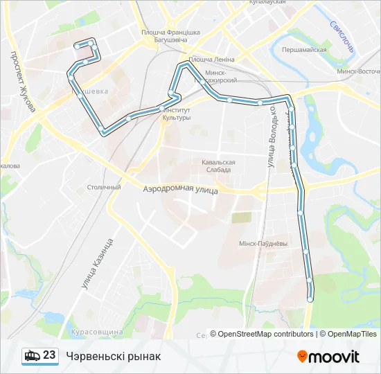 Троллейбус 23: карта маршрута