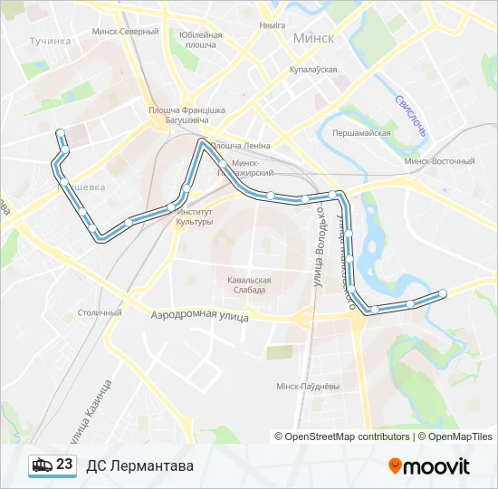 Троллейбус 23: карта маршрута
