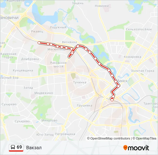 69 Bus Line Map