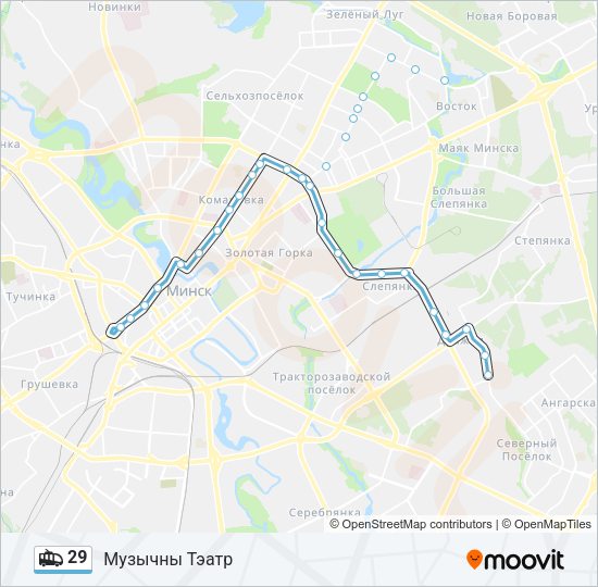 Троллейбус 29: карта маршрута