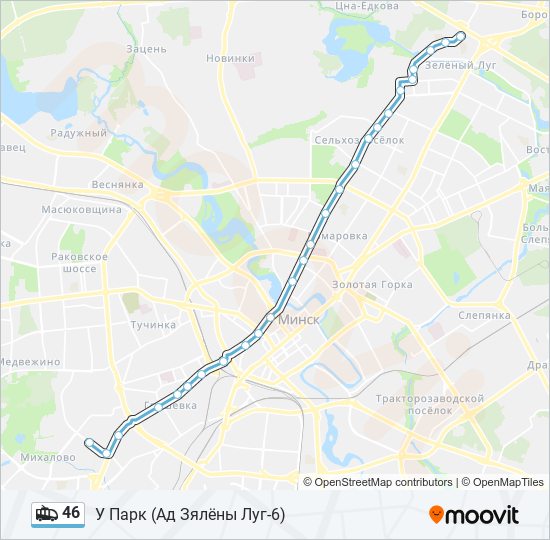Троллейбус 46: карта маршрута