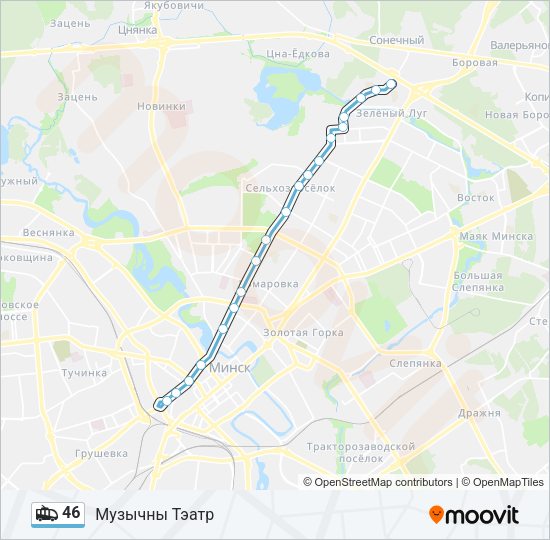 Троллейбус 46: карта маршрута