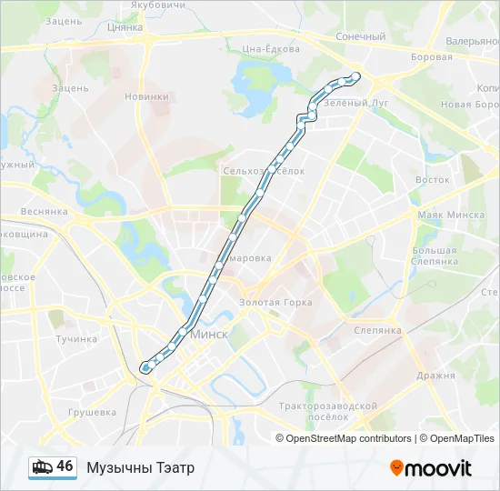 Троллейбус 46: карта маршрута