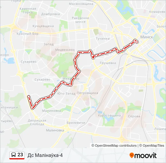 23 Bus Line Map