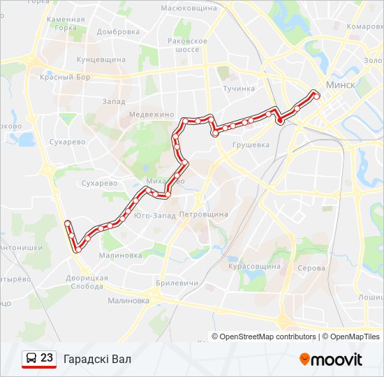 23 bus Line Map