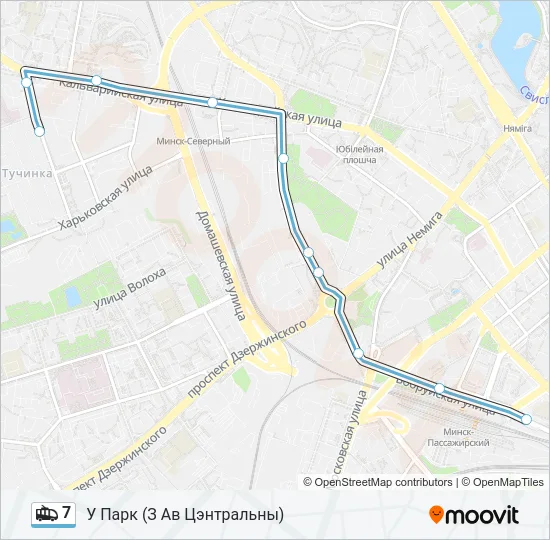 7 Trolleybus Line Map