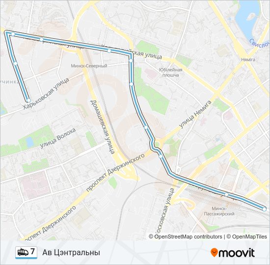 Троллейбус 7: карта маршрута