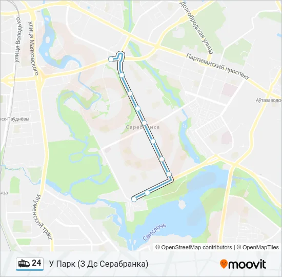 24 Trolleybus Line Map
