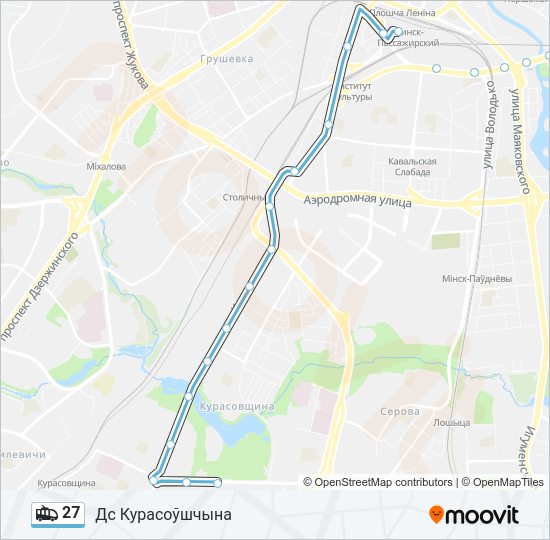 Троллейбус 27: карта маршрута