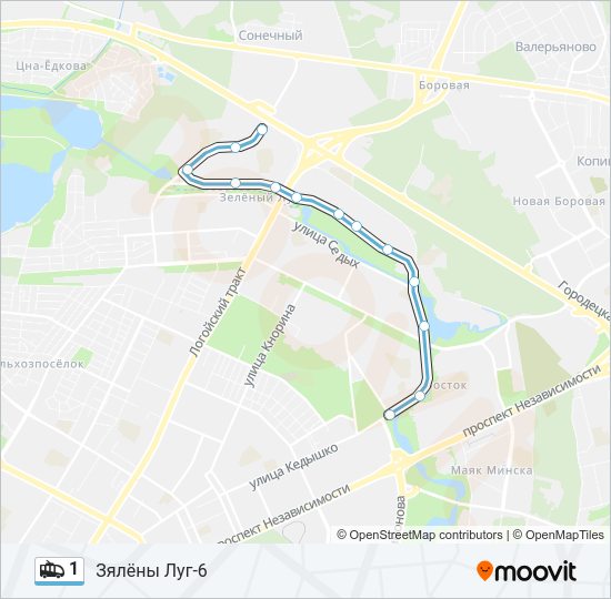 Троллейбус 1: карта маршрута