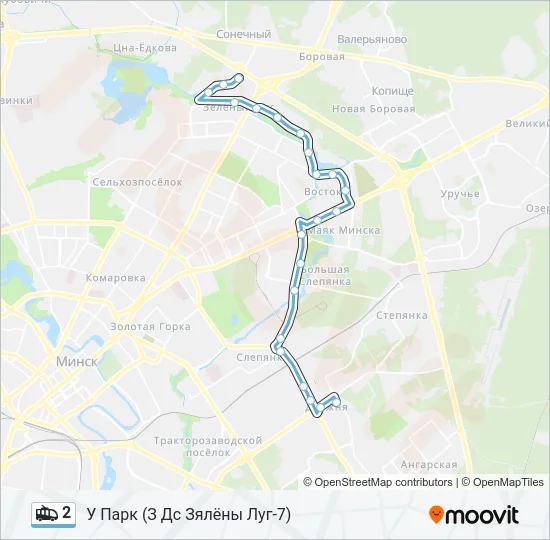 2 Trolleybus Line Map