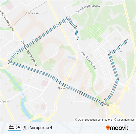 Троллейбус 34: карта маршрута