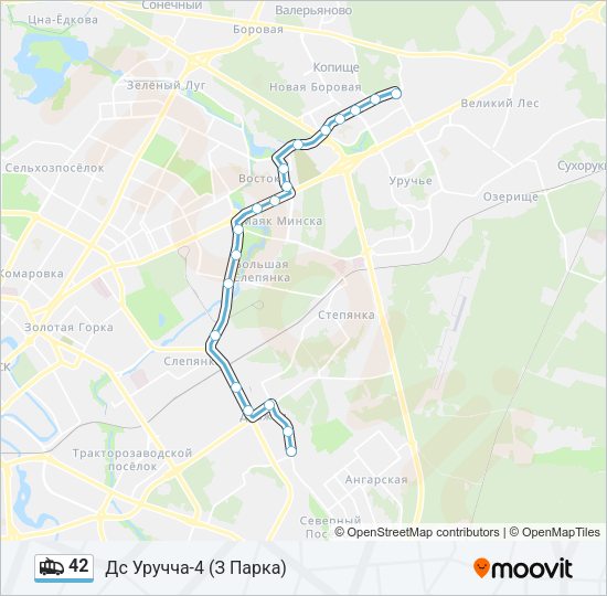 Троллейбус 42: карта маршрута