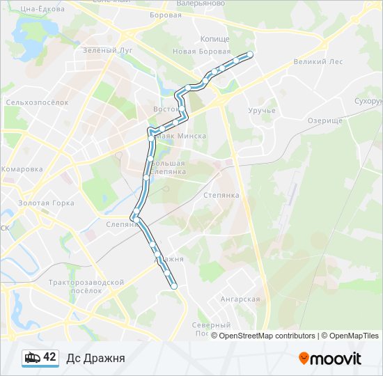 Троллейбус 42: карта маршрута