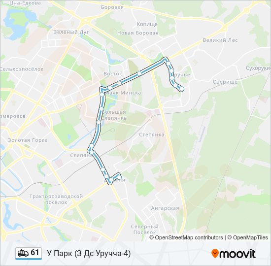 Троллейбус 61: карта маршрута