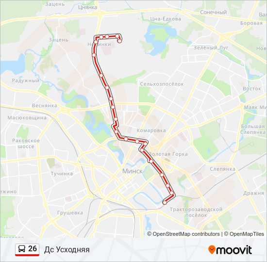 26 bus Line Map