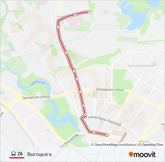 26 bus Line Map