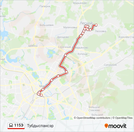 115Э Bus Line Map