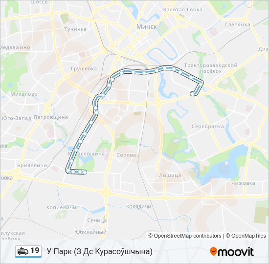 Троллейбус 19: карта маршрута