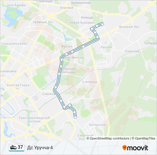 Троллейбус 37: карта маршрута