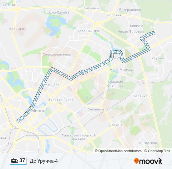 Троллейбус 37: карта маршрута
