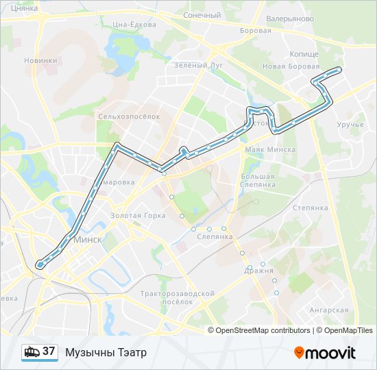 Троллейбус 37: карта маршрута