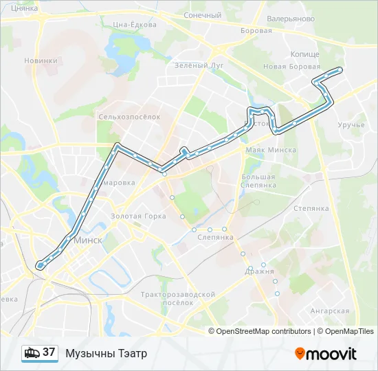 Троллейбус 37: карта маршрута