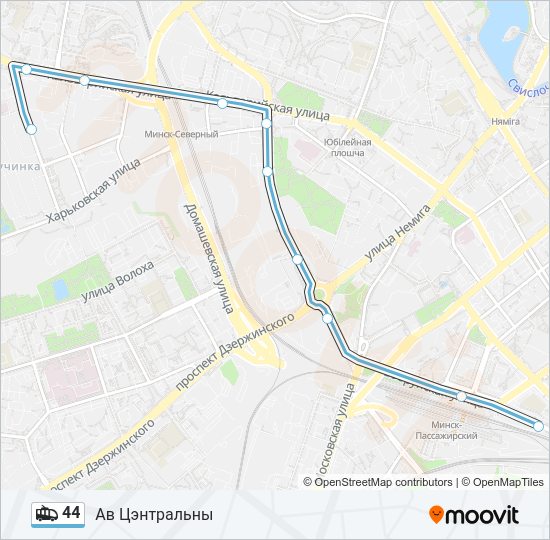 Троллейбус 44: карта маршрута