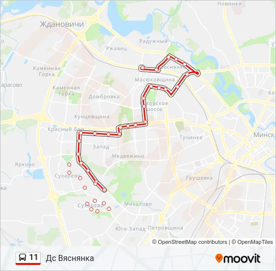 11 Bus Line Map