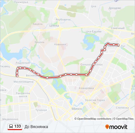 Автобус 133 маршрут остановки